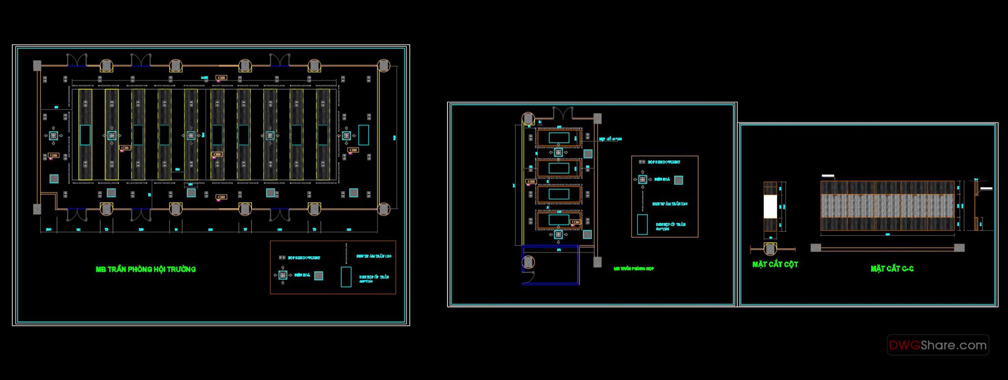 12.Multi function hall AutoCAD File DWG