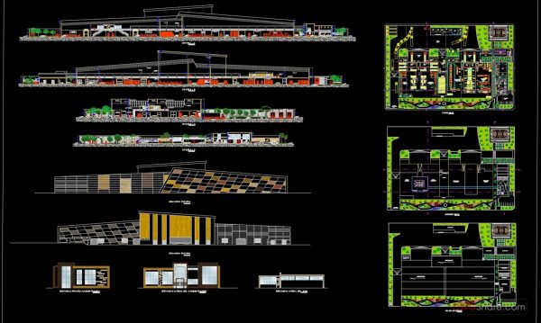 19.Mango Export Processing Plant Plan and Elevation  CAD