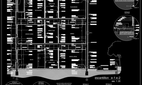 4 years ago
                

                
             2,7692 Storey building, construction detail sections AutoCAD Drawing