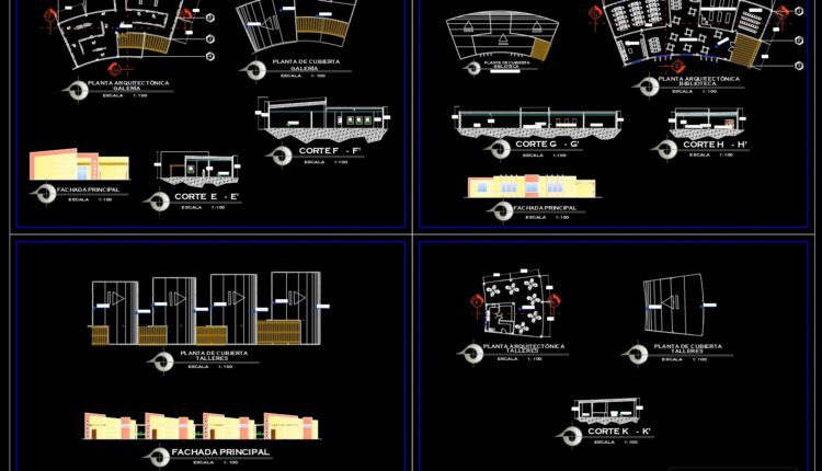 2.Cultural center AutoCAD File DWG