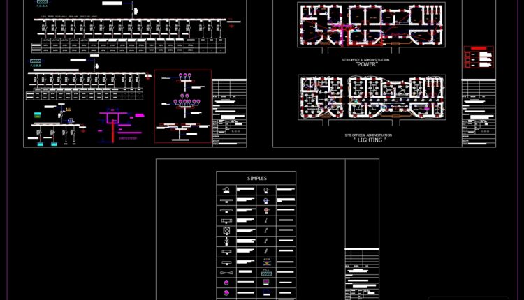 20.Site Office and Administration Lighting and Power CAD