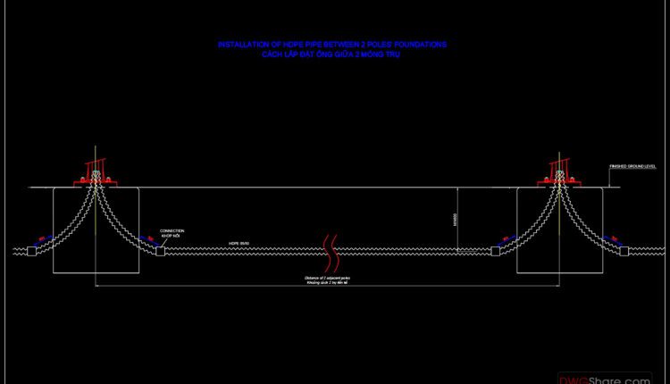 21.Lighting Pole Foundation and Electrical Details CAD