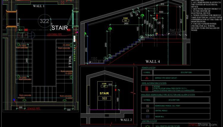 23.Staircase Electric Details CAD