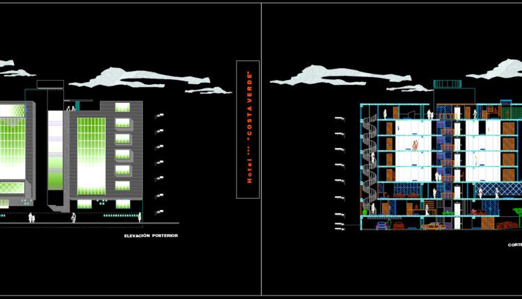 3 Star Costa verde Hotel AutoCAD File DWG