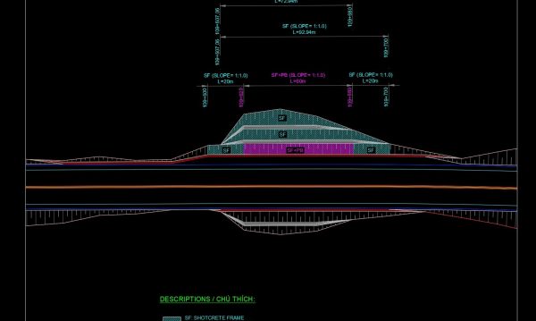 38.Cad File of Slope Protection At Deep Excavation For Free Download