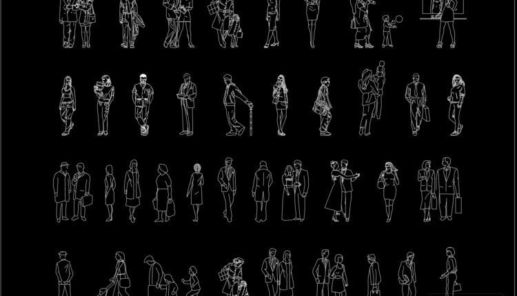 39.Casual people 3 free AutoCAD drawings - Free Cad Blocks, download ...