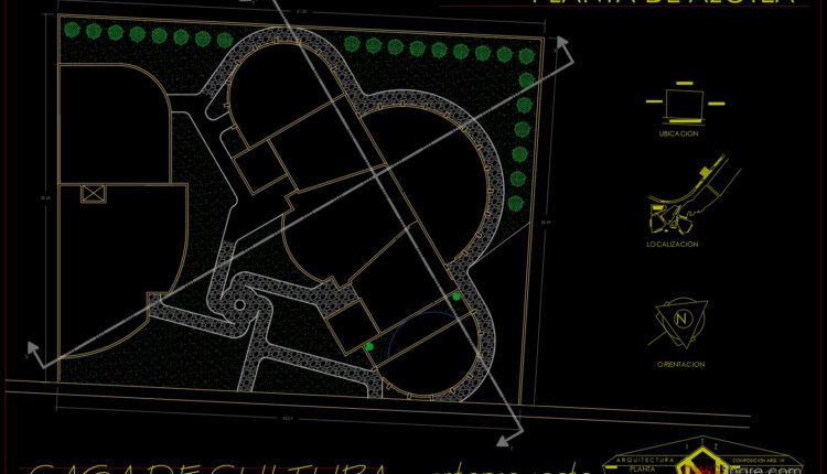 4.Cultural center AutoCAD File DWG