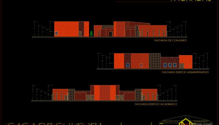 4.Cultural center AutoCAD File DWG