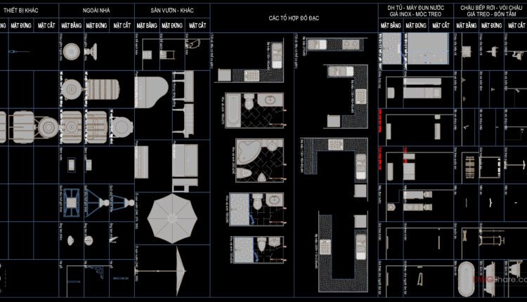 52.Bathtub, Wash basin, Toilet bowls free AutoCAD drawing download
