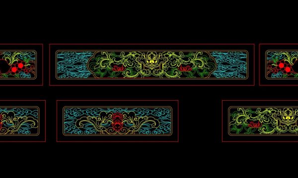 53.Asian Traditional Pattern AutoCAD Blocks Free Download