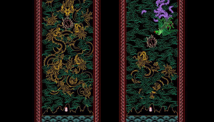54.Asian Traditional Pattern AutoCAD Blocks Free Download