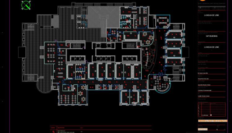 65.File Autocad Layout , Electrical, Air Conditioning, Ceiling, Ventilation, Fire Protection