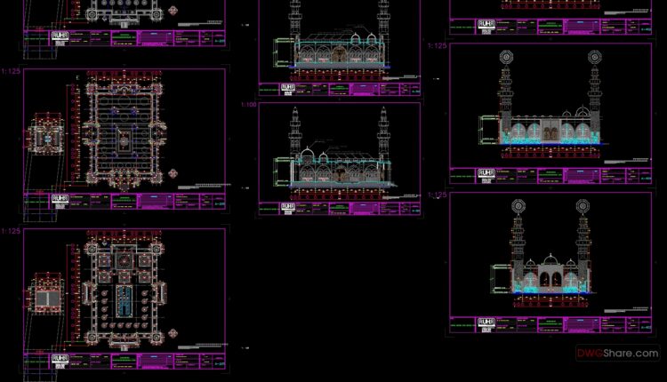 7.Mosque Architectural Detail in AutoCAD