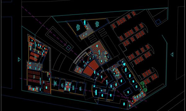 8.Cultural center AutoCAD File DWG