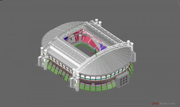 Amsterdam Arena Stadium Free 3D Drawing Download