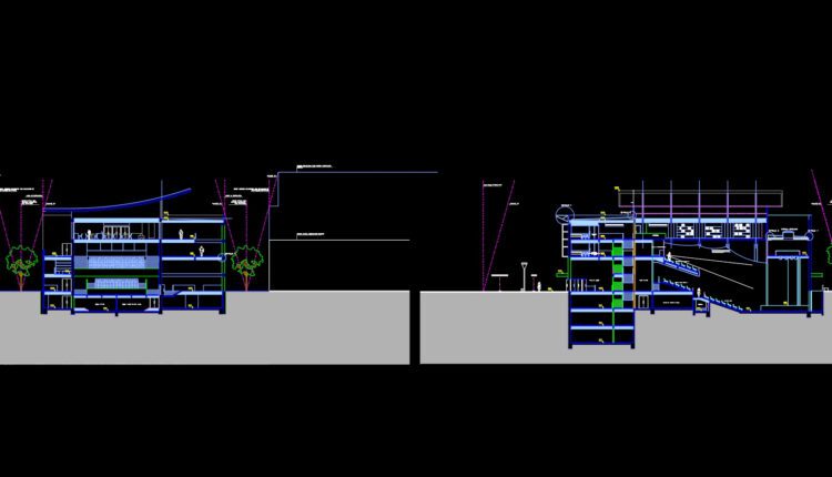 Cultural Center Project AutoCAD File DWG