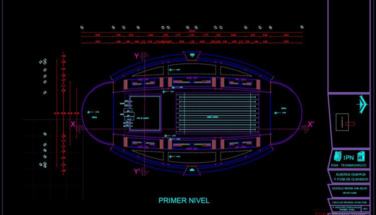 Detailed Olympic Swimming Pool Project Autocad drawings - Free Cad ...