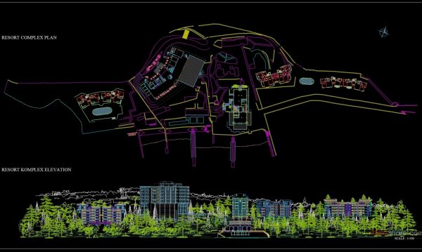 Elevation Resort Complex free AutoCAD drawings