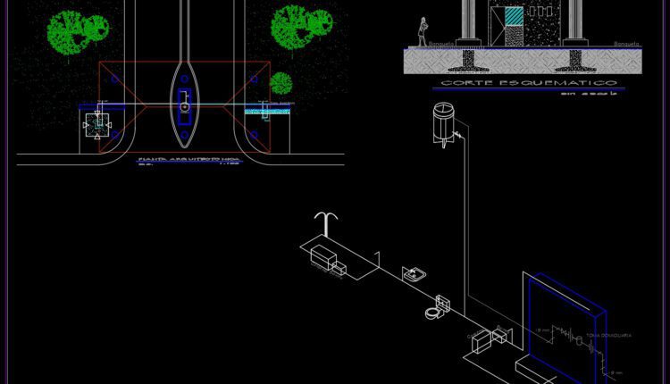 Entrance Layout Plan and Electric Details AutoCAD File Free Download