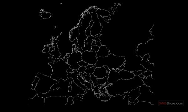 Europe Map AutoCAD File Download