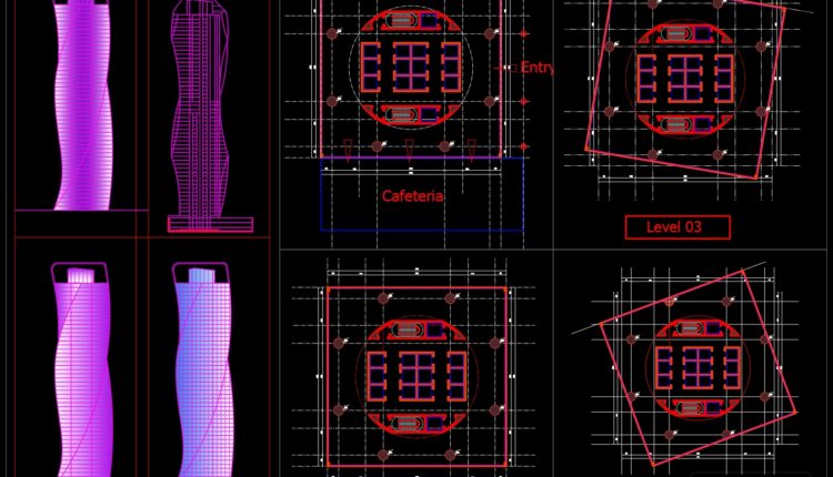 Evolution Tour Layout Plan and Elevations AutoCAD File Free Download