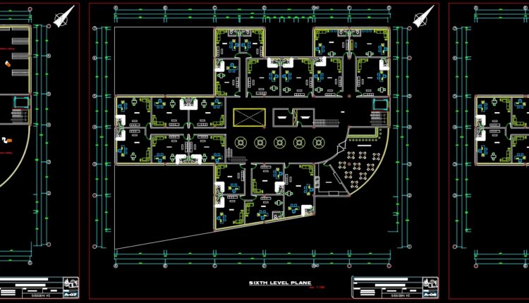 Floors of a Mall, Office, and Leisure AutoCAD File DWG (3)