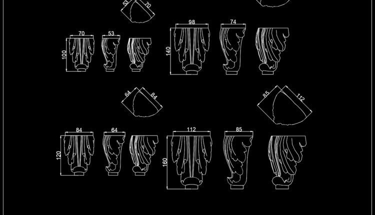 Furniture Legs Cad Blocks Free Download