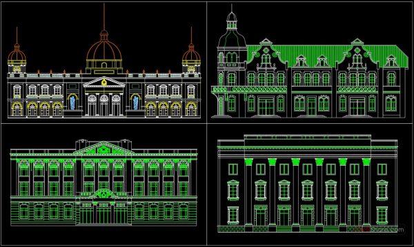 House Faces AutoCAD File Free Download