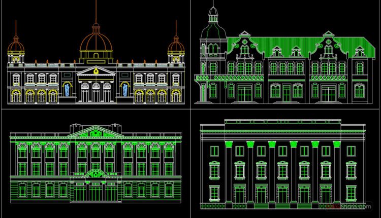 House Faces AutoCAD File Free Download (1)