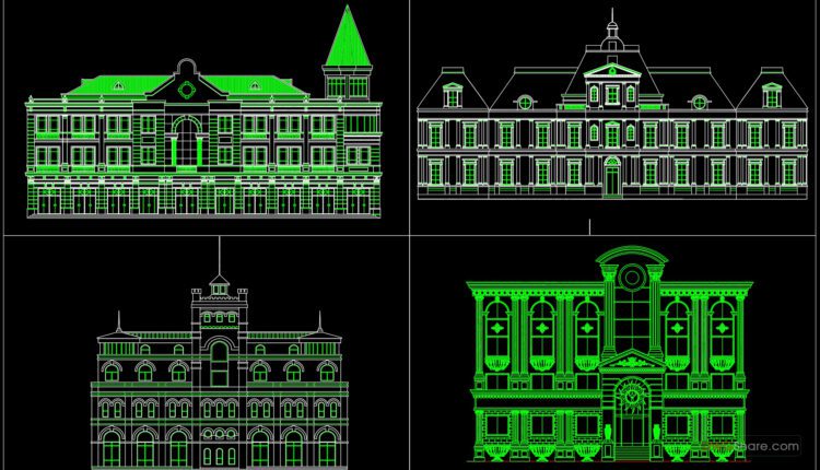 House Faces AutoCAD File Free Download (2)
