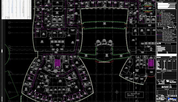 Medical and Research Center Hospital Layout Plan AutoCAD File DWG