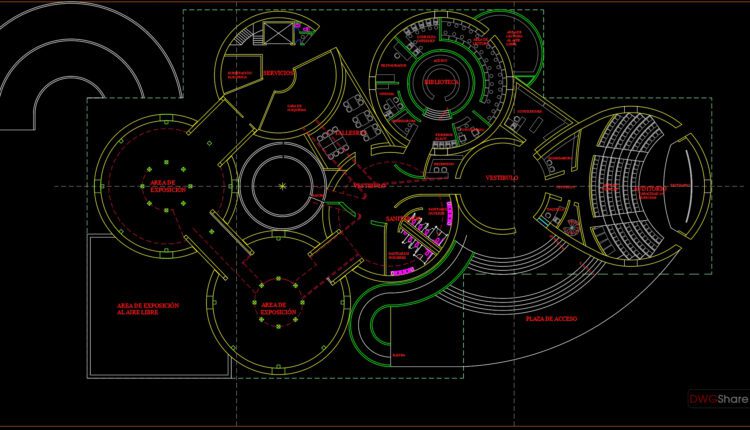 Museum Layout Plan AutoCAD File DWG