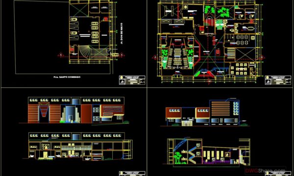 Museum Plans and Elevations AutoCAD File DWG