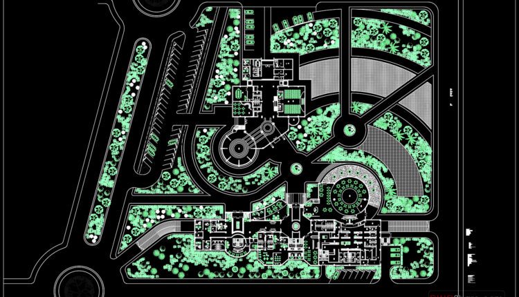 Museum and Hotel AutoCAD File DWG