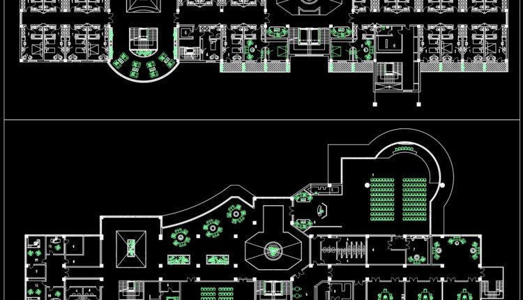 Museum and Hotel AutoCAD File DWG