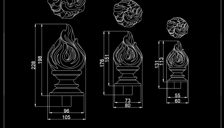 Newel Decor Sets Cad Blocks Free Download