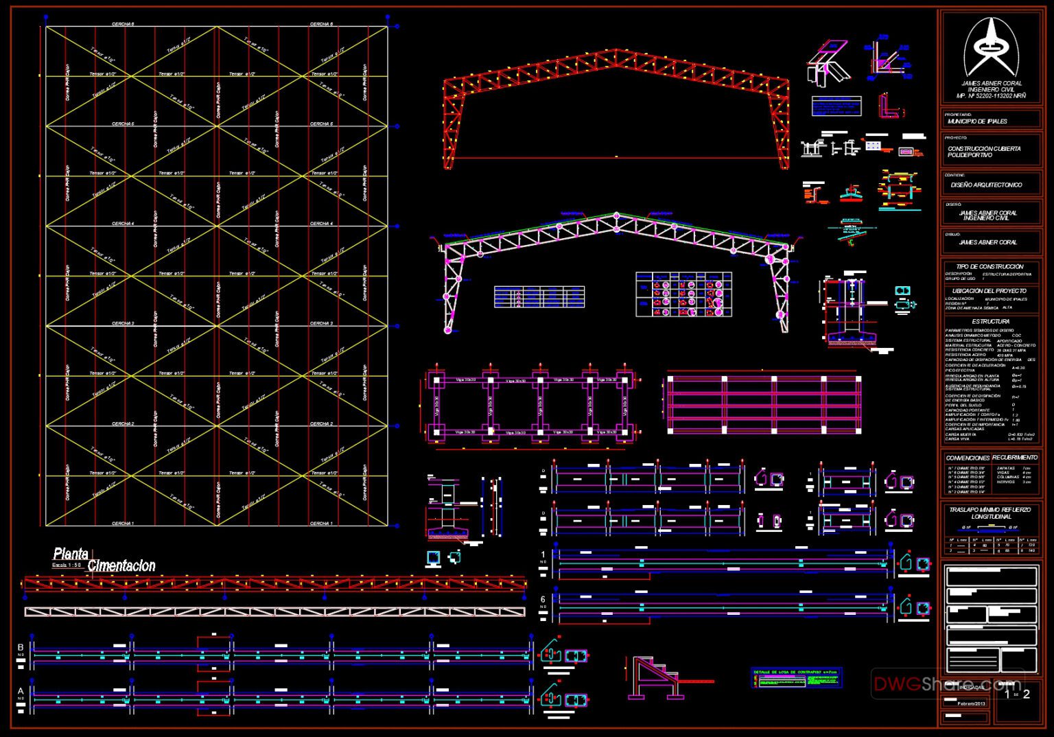 Sport Center Design AutoCAD File DWG