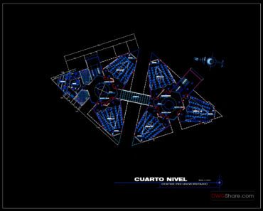 University Center Layout Plan and Elevation AutoCAD File DWG