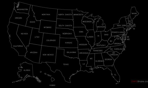 Usa Map AutoCAD File Download