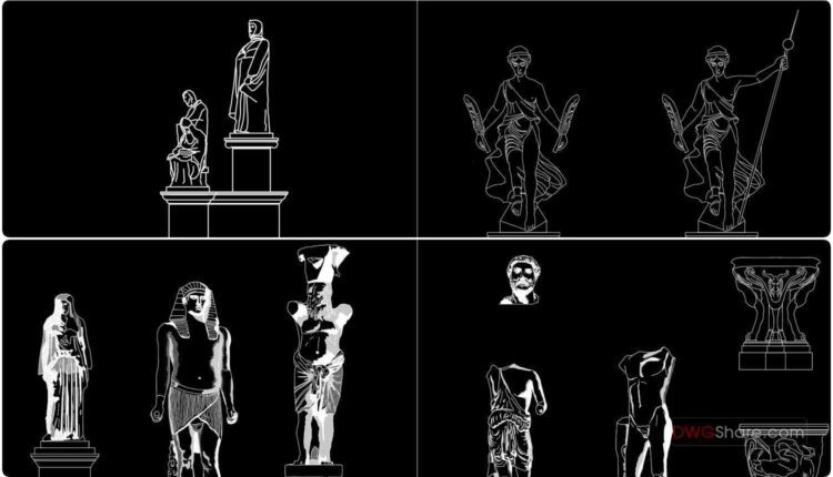 11.Sculpture AutoCAD blocks free download