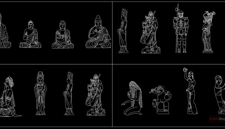 12.Sculpture AutoCAD blocks free download