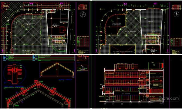 14.cultural center monte video AutoCAD File DWG