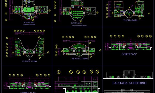 16.Centro cultural AutoCAD File Free Download