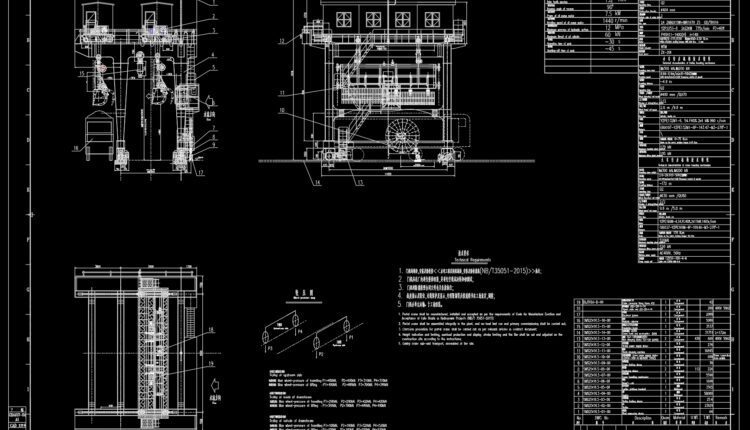 24.Gantry Crane General Drawing CAD