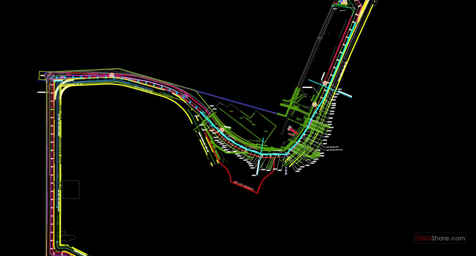 25.Road Street Lighting Layout Plan Autocad