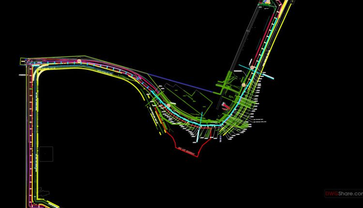 25.Road Street Lighting Layout Plan Autocad