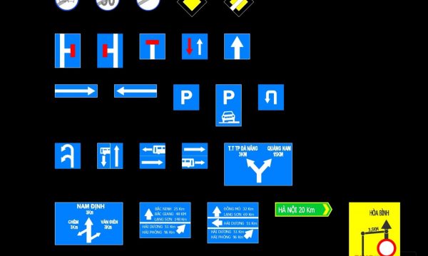 33.Cad Symbol Road Signs Traffic Manual free download