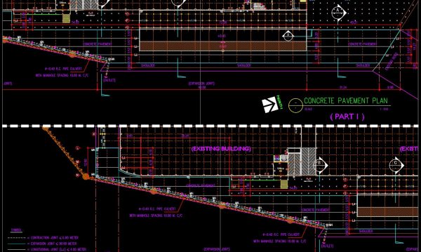 42.Cad File of Road Layout Plan and cross section For Free Download