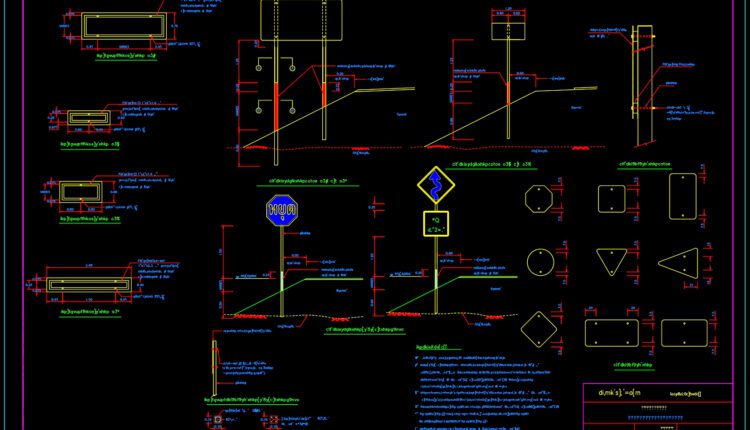 43.Cad File of Roads and Intersections Details For Free Download