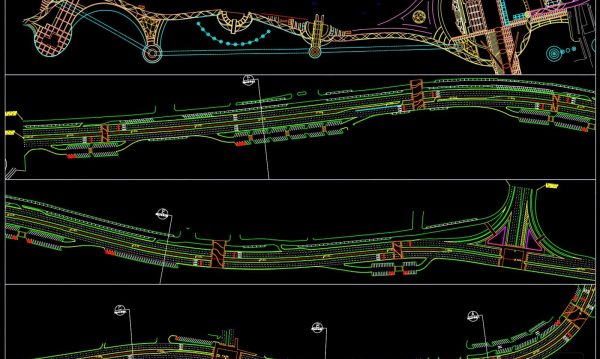 45.Cad File of Road plan layout For Free Download